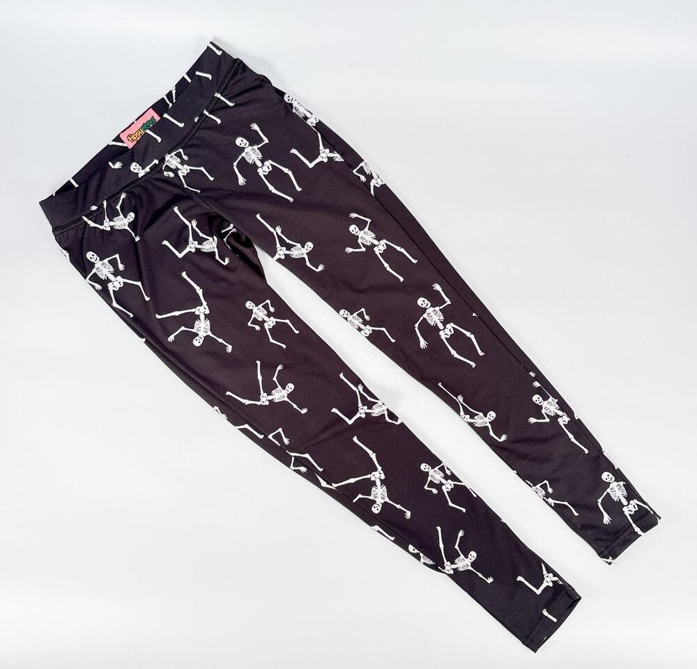 Halloween Skeleton Leggings Black Women's SMALL Wicked Workout Casual Skull